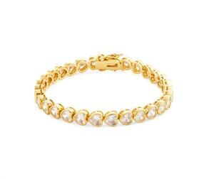 NEW KATE SPADE sweetheart tennis bracelet in gold/clear